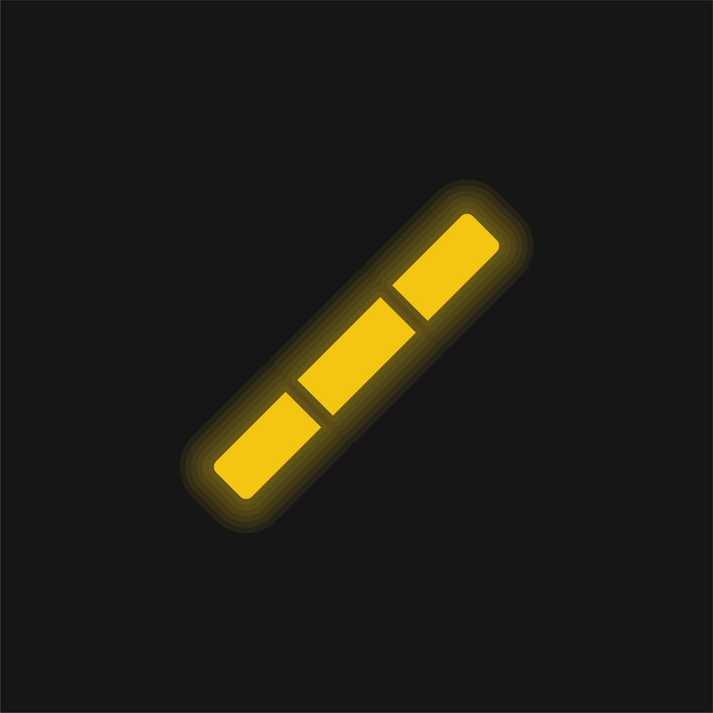 Bo gelbe leuchtende Neon-Ikone - Vektor, Bild