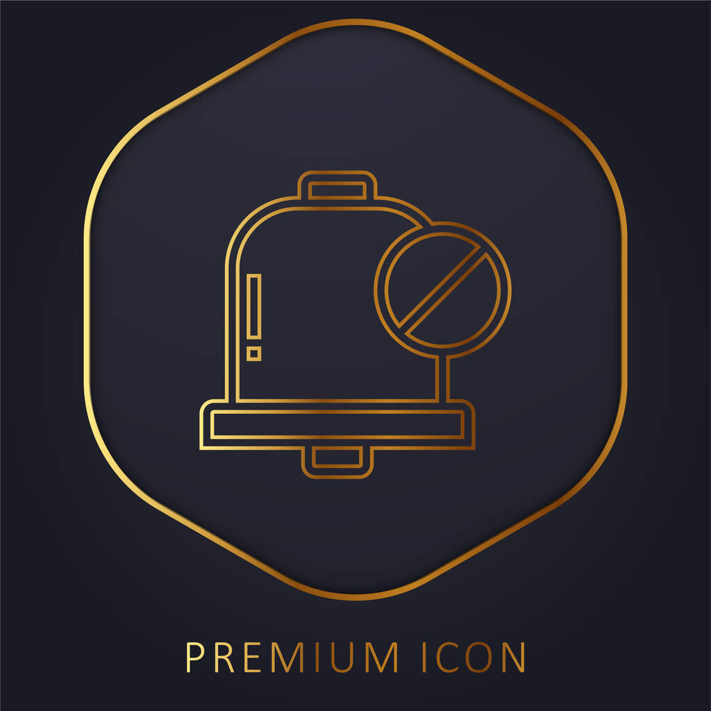 Riasztó arany vonal prémium logó vagy ikon - Vektor, kép