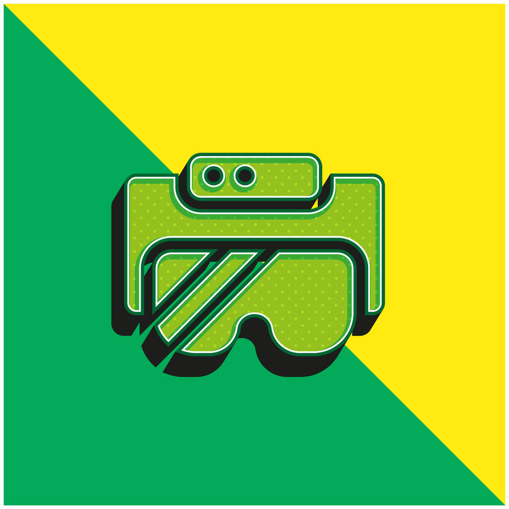 Ar Glasses Green and yellow modern 3d vector icon logo - Vector, Image