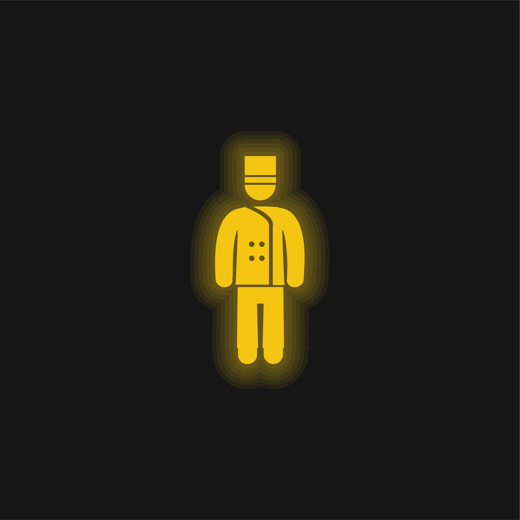 Бельхоп жовта сяюча неонова ікона
 - Вектор, зображення