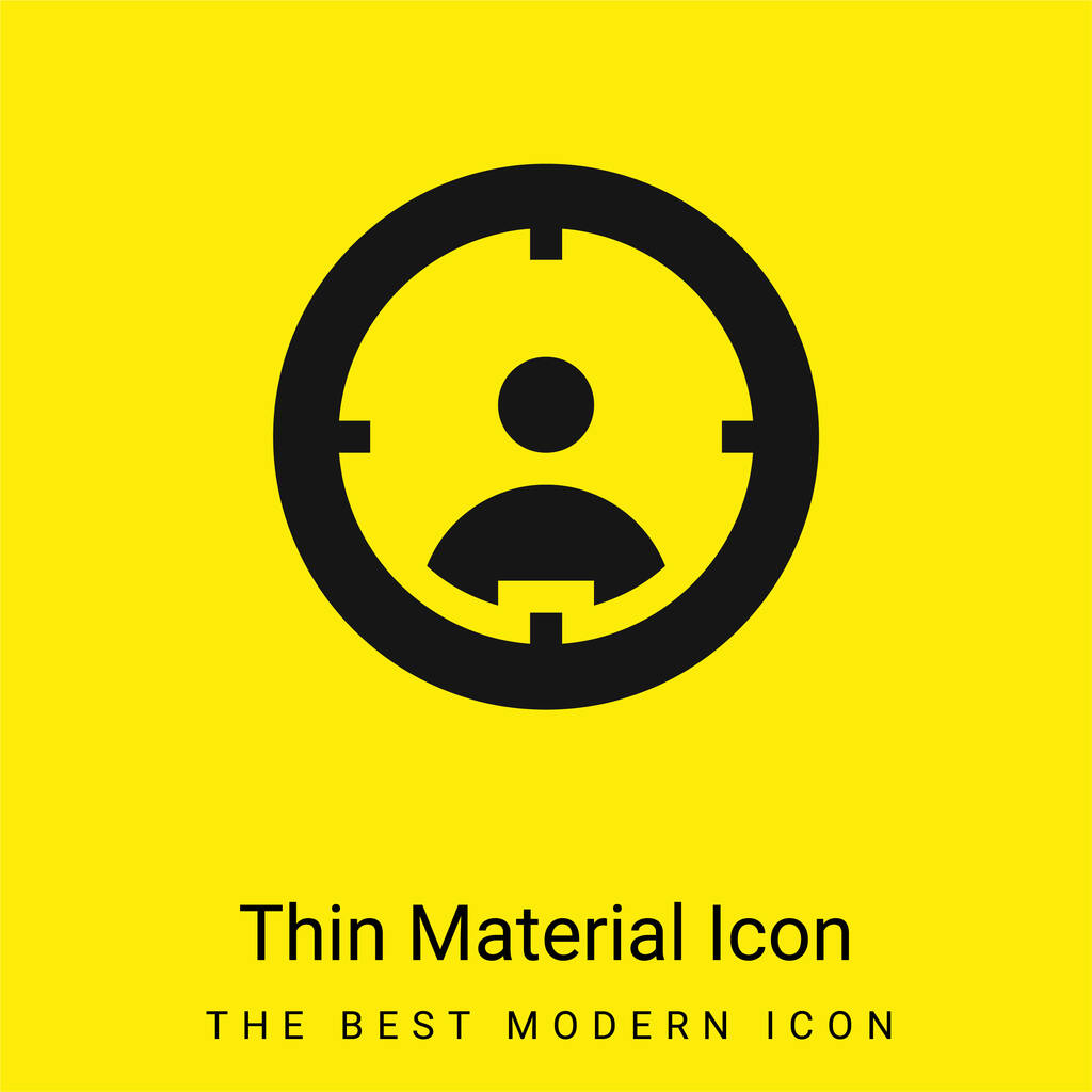 Miřte na minimální jasně žlutou ikonu materiálu - Vektor, obrázek