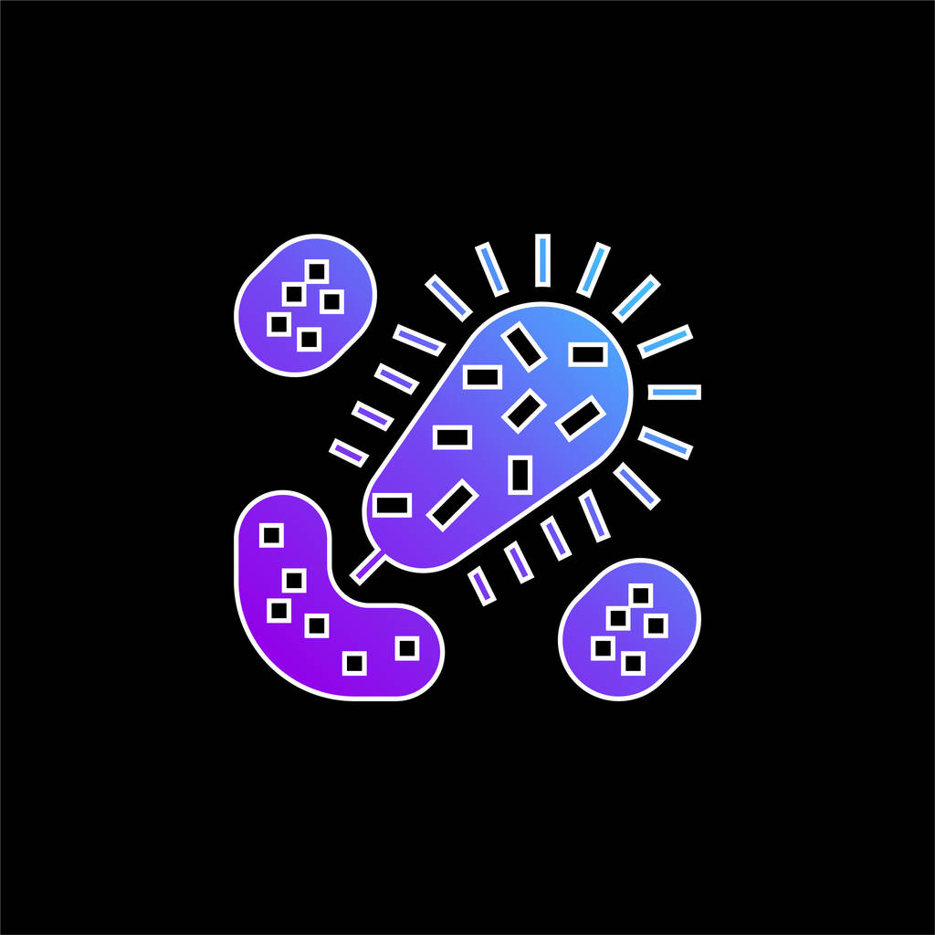 Бактерії синій градієнт Векторна піктограма
 - Вектор, зображення