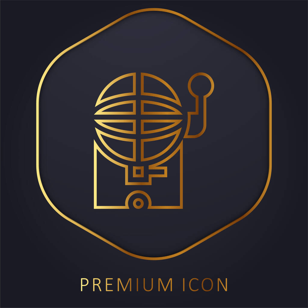 Złota linia Bingo logo premium lub ikona - Wektor, obraz