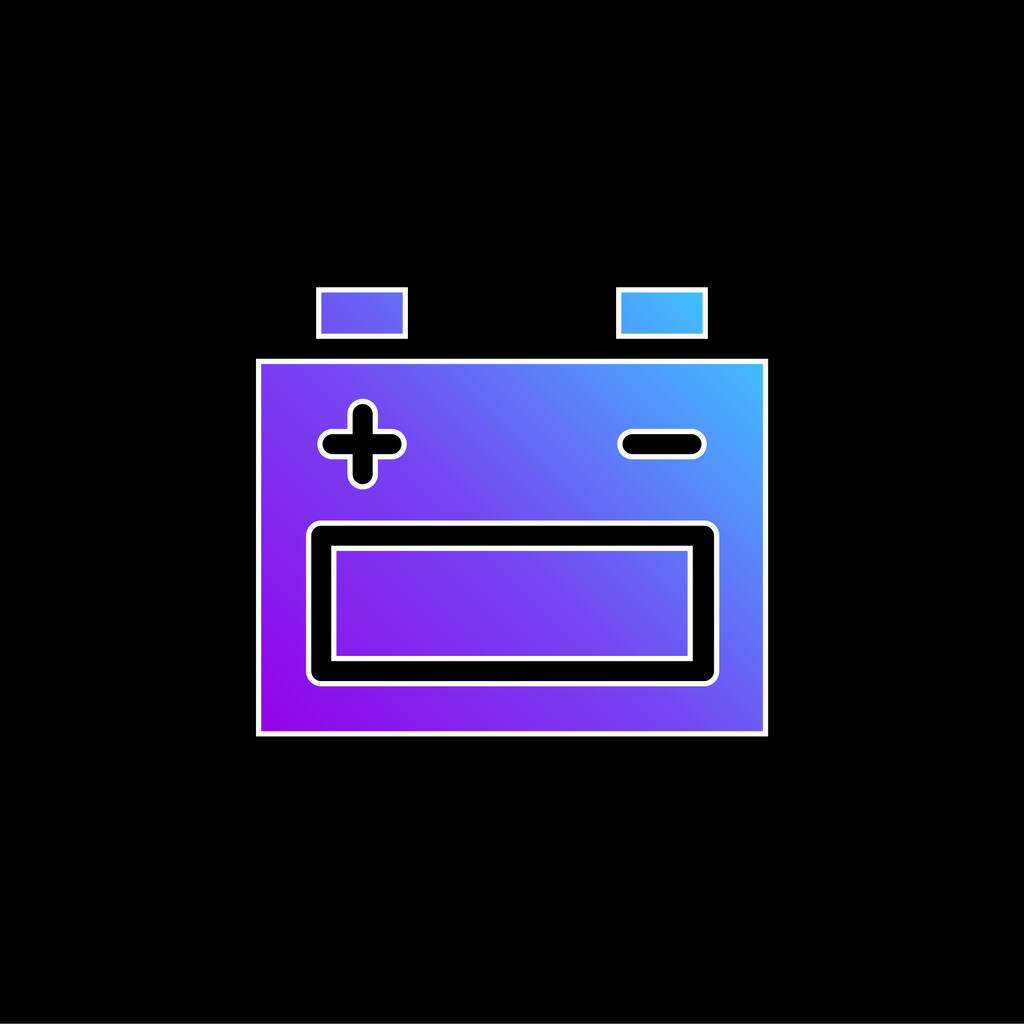 Batería azul gradiente vector icono - Vector, imagen