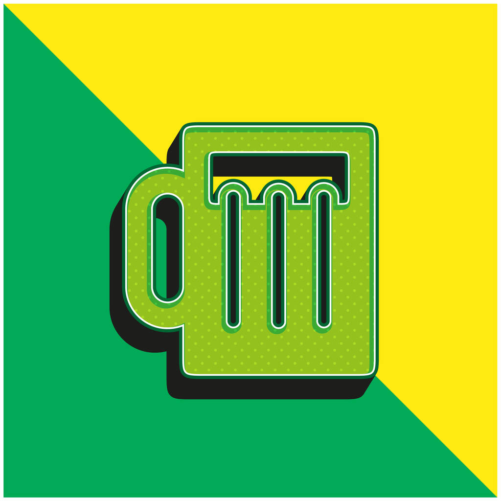 Пиво Джар Зелений і жовтий сучасний 3d Векторний логотип
 - Вектор, зображення