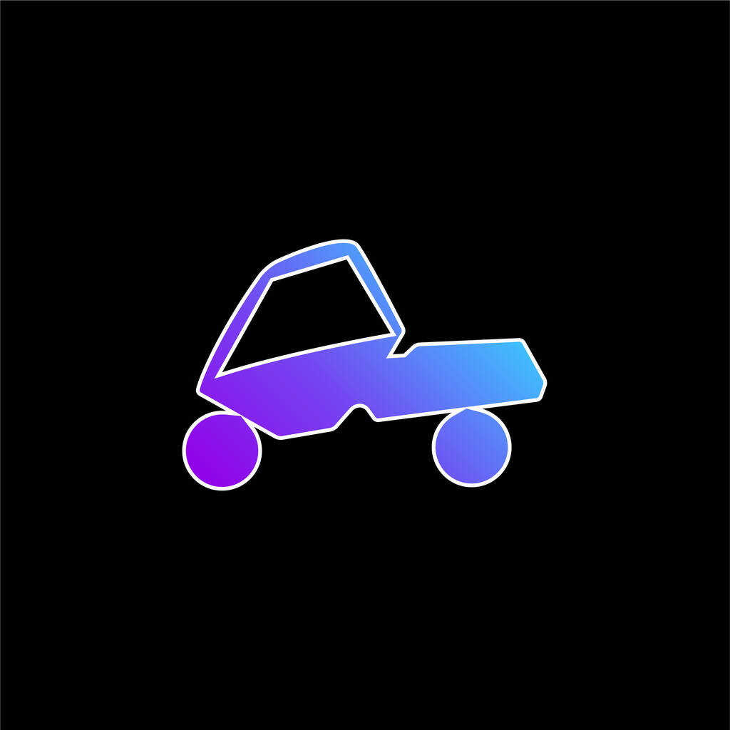 Adventure Sport On A Car blue gradient vector icon - Vector, Image