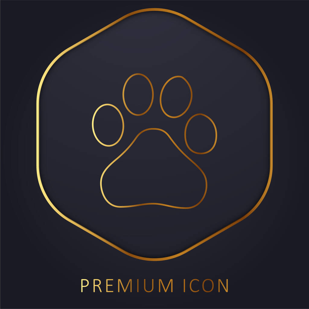 Baidu golden line premium logo or icon - Vector, Image