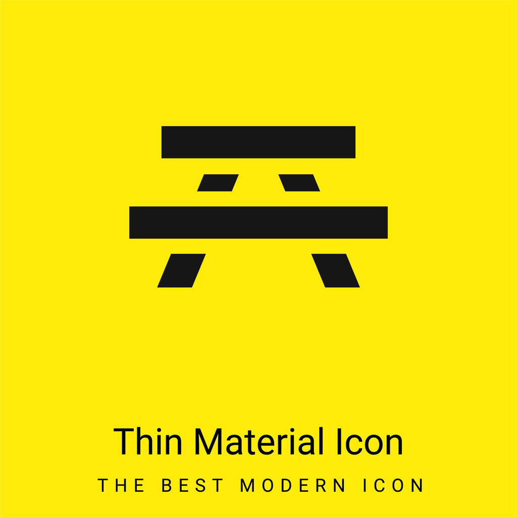 Banc minimal jaune vif icône matérielle - Vecteur, image