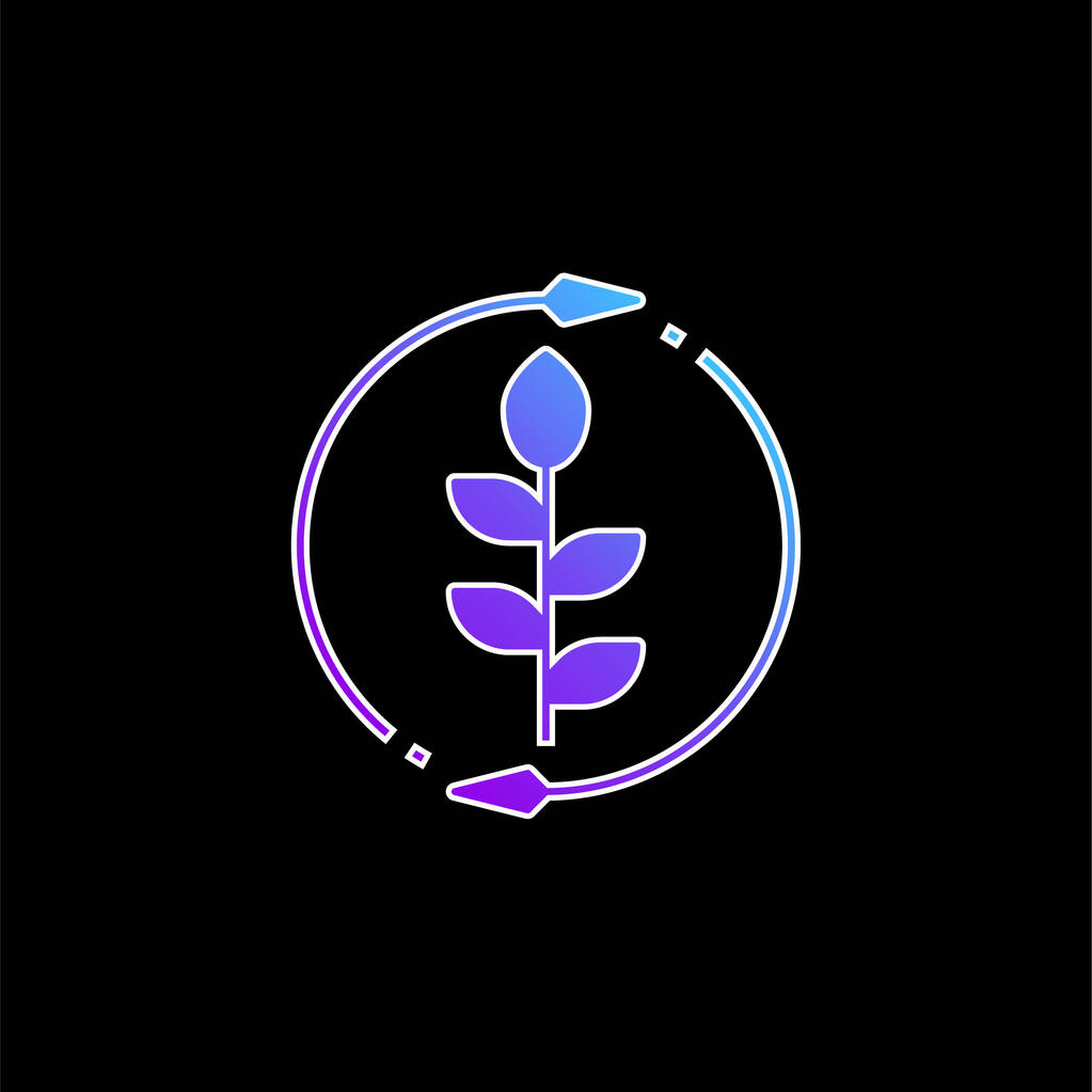 Agronomy blue gradient vector icon - Vektor, obrázek
