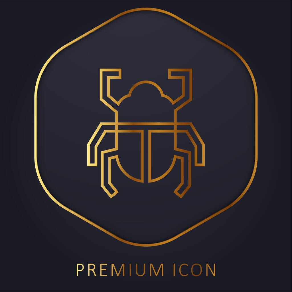 Beetle Golden Line Premium Logo oder Symbol - Vektor, Bild
