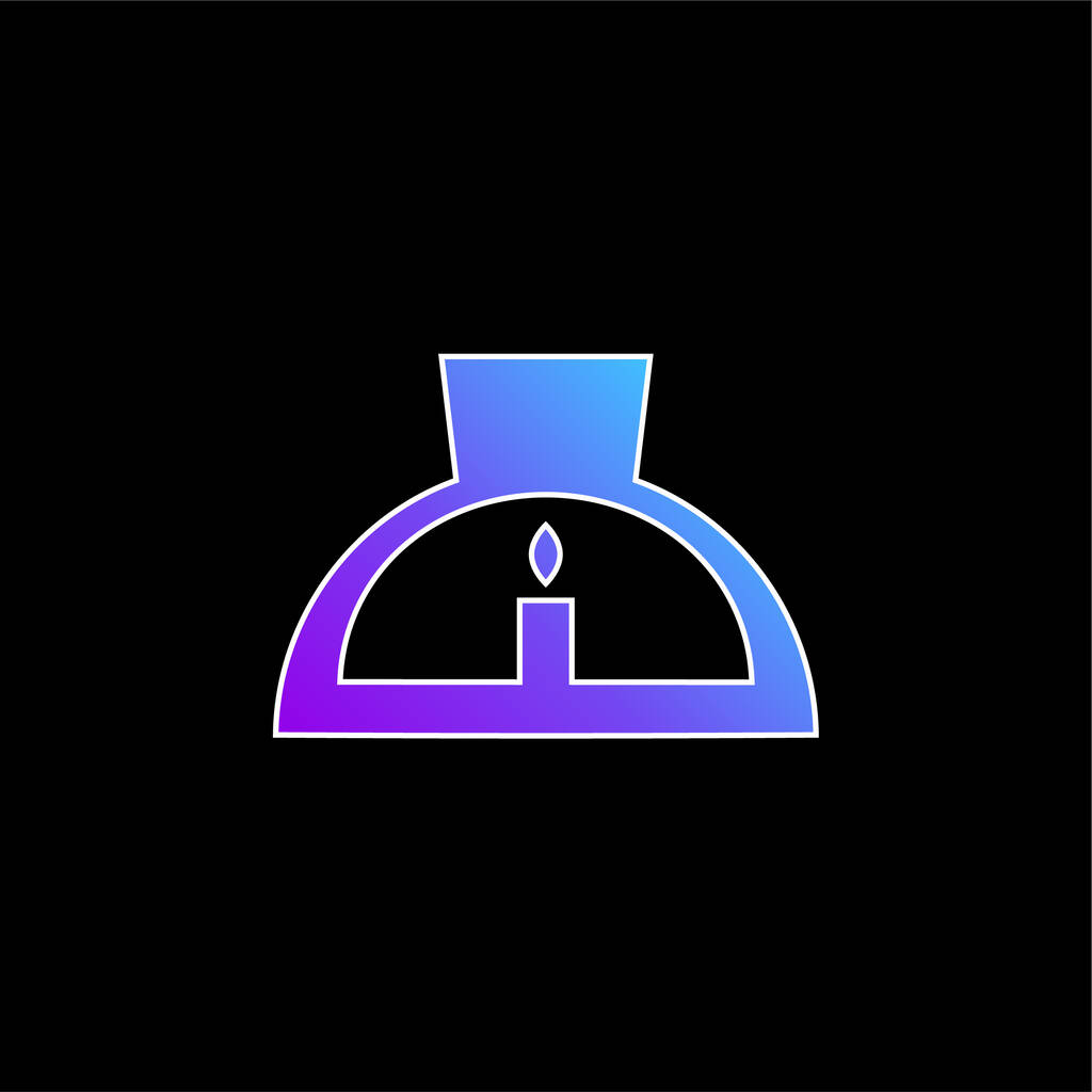 Lampes aromatiques icône vectorielle dégradé bleu - Vecteur, image