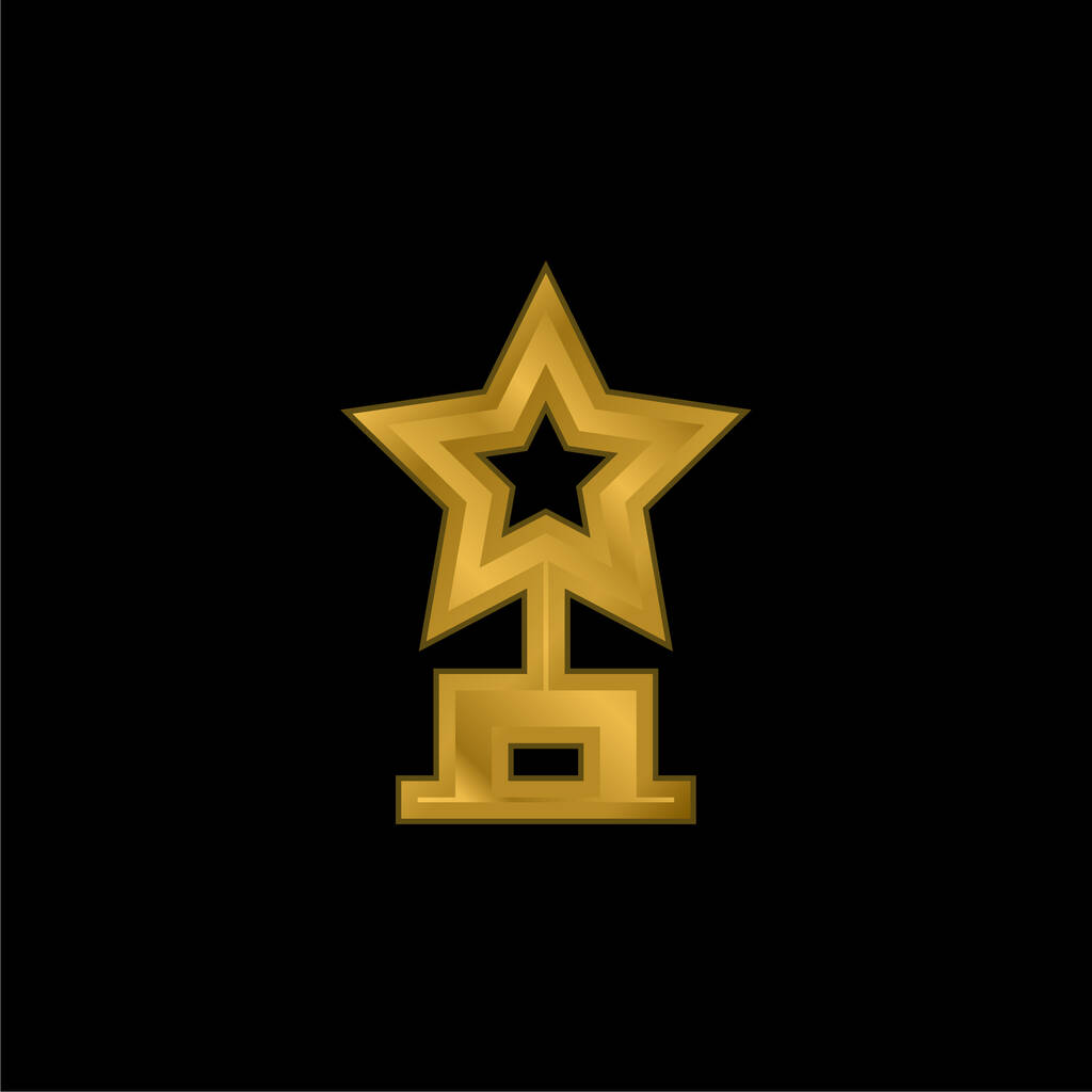 Prix plaqué or icône métallique ou logo vecteur - Vecteur, image