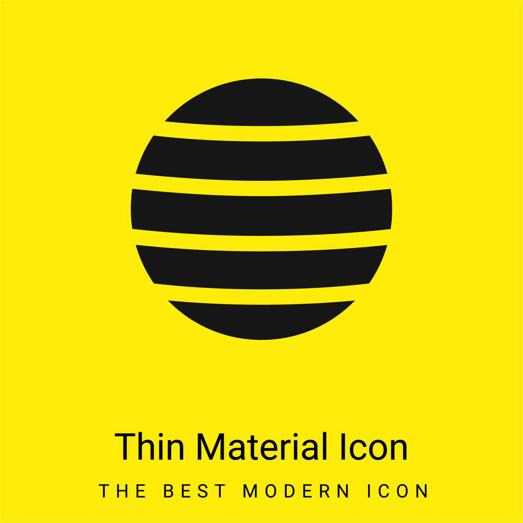 Ball minimální jasně žlutý materiál ikona - Vektor, obrázek