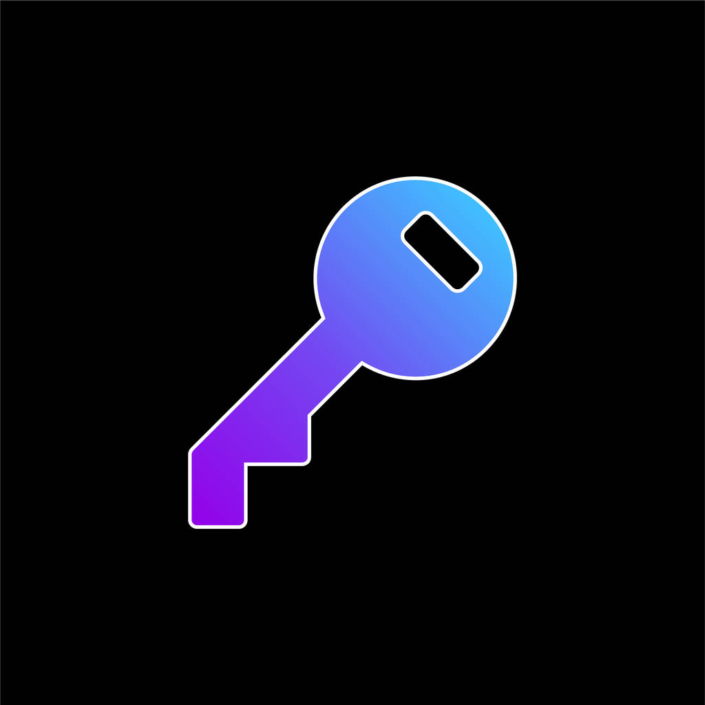 Access Key Filled Circular Tool ikona wektora niebieskiego gradientu - Wektor, obraz
