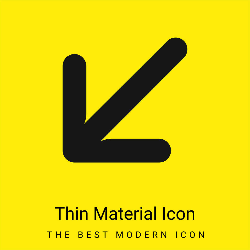 Arrows minimal bright yellow material icon - Vector, Image