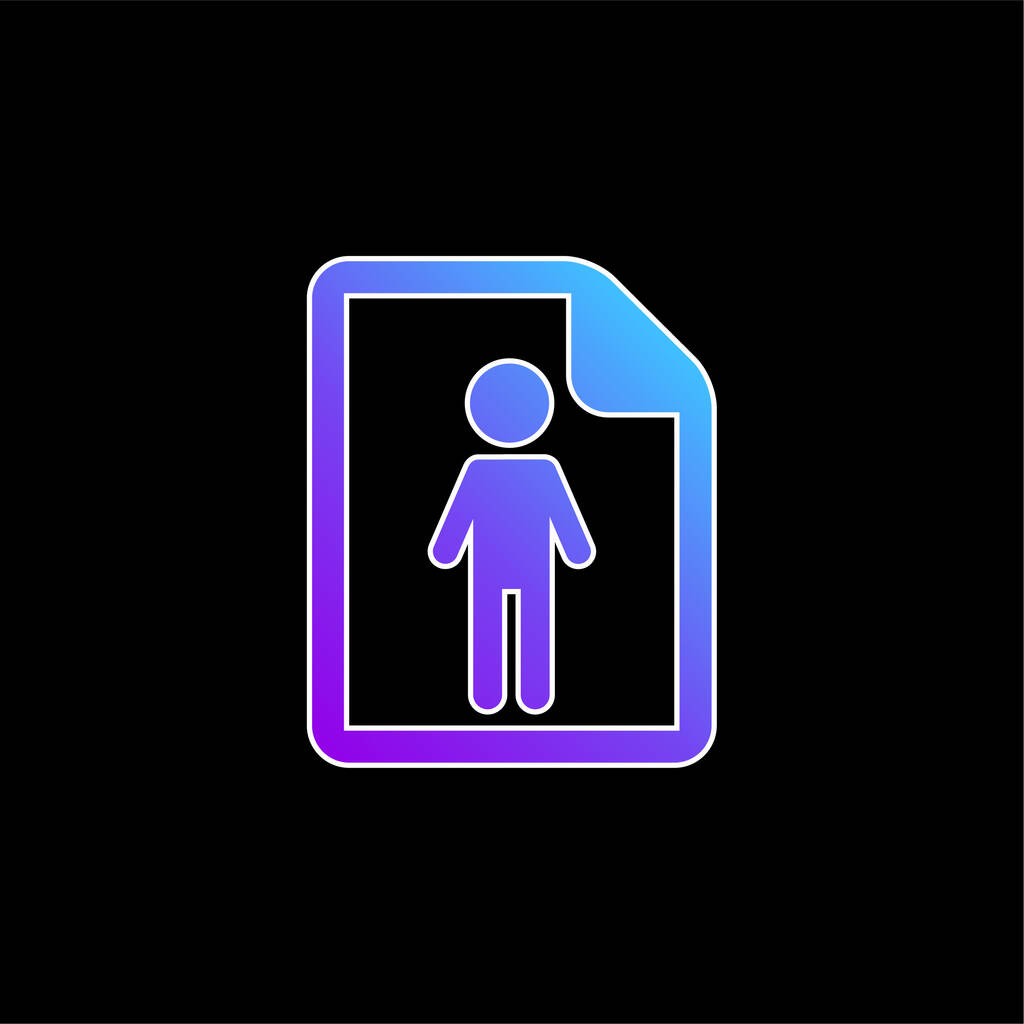 About Successful Man blue gradient vector icon - Vector, Image