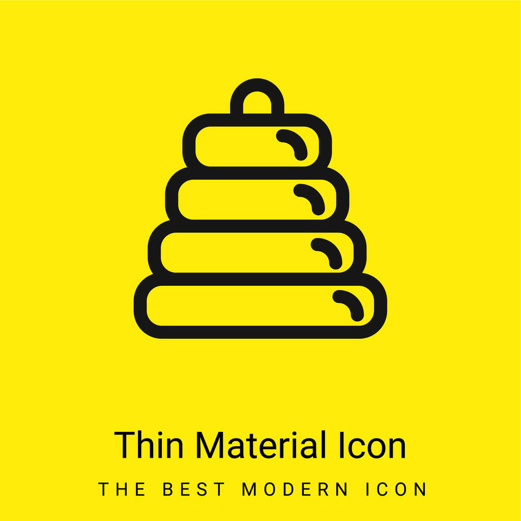 Baby Ring Tower minimální jasně žlutá ikona materiálu - Vektor, obrázek