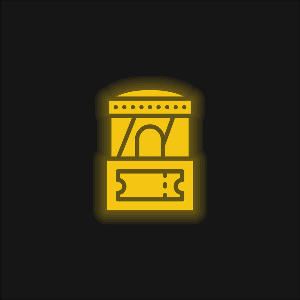 Box Office жовтий сяючий неонова ікона - Вектор, зображення