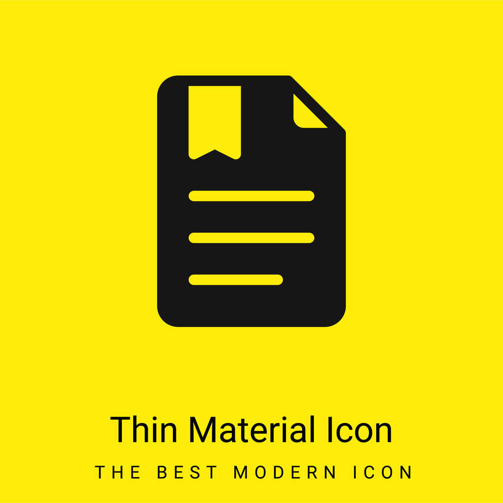 Marcador mínimo icono de material amarillo brillante - Vector, Imagen