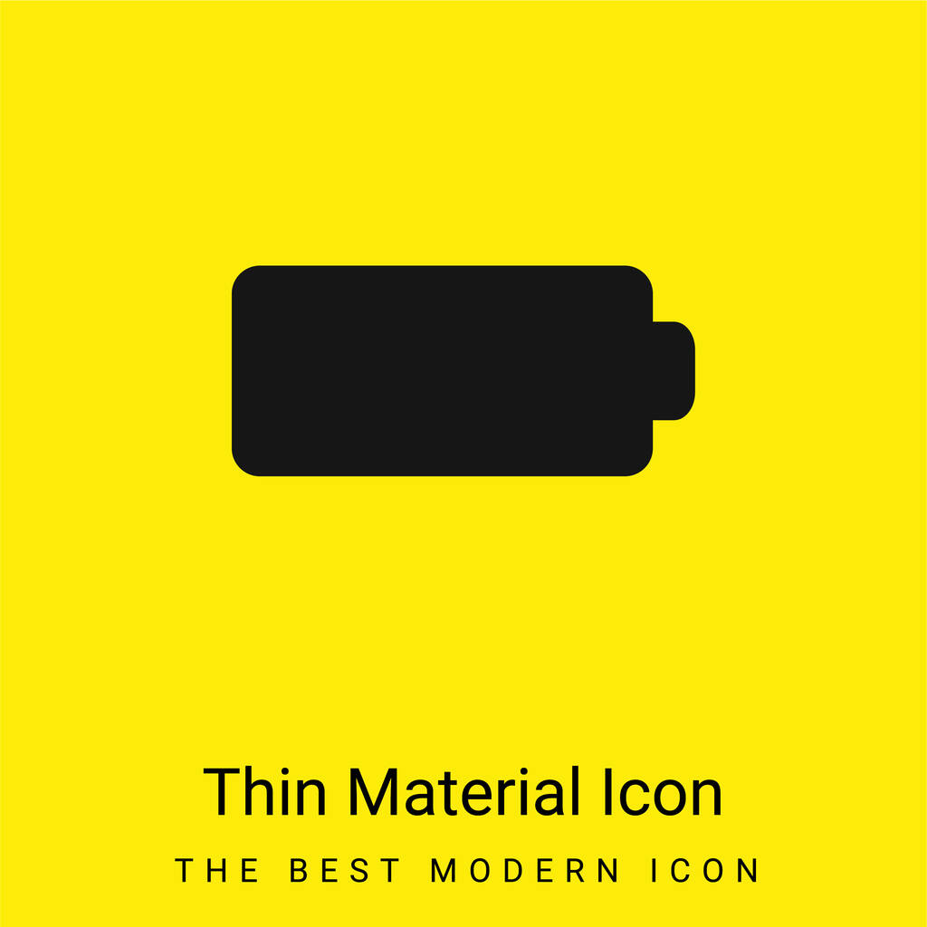 Siyah Tam Batarya Asgari parlak sarı malzeme simgesi - Vektör, Görsel