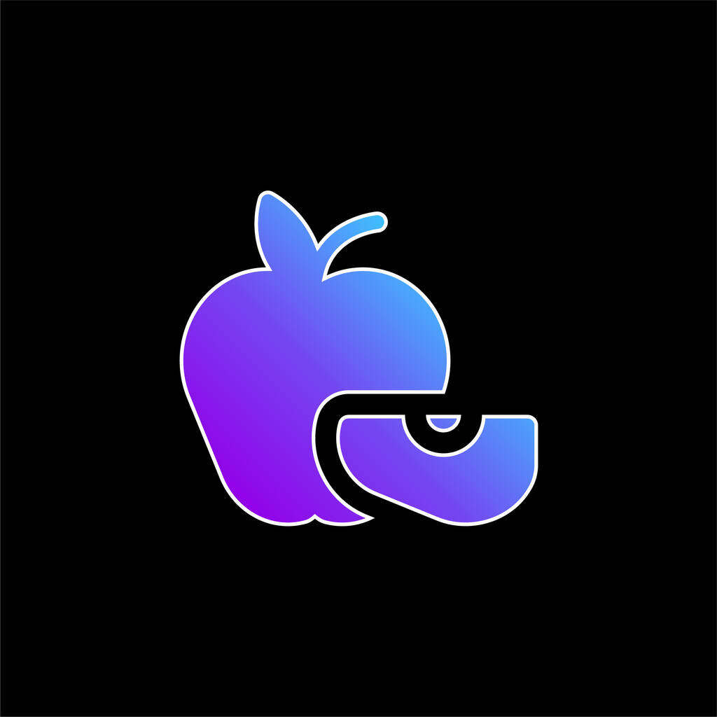 Apple blue gradient vector icon - Vector, Image