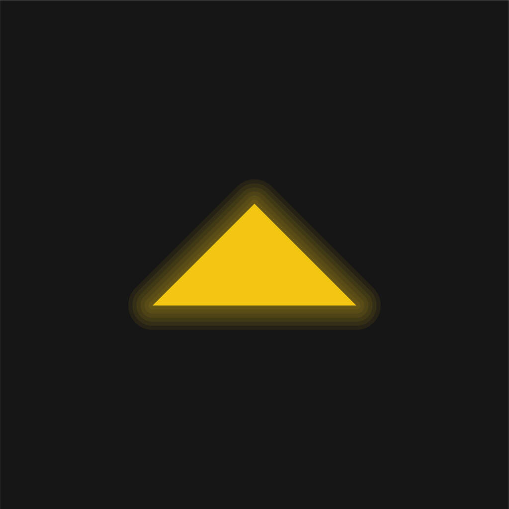 Pfeil, Navigieren, Schließen des gelb leuchtenden Neonsymbols - Vektor, Bild
