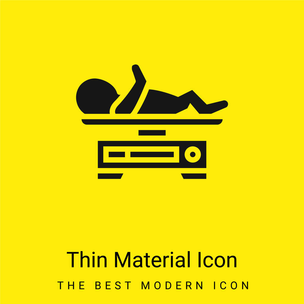 Peso do bebê ícone material amarelo brilhante mínimo - Vetor, Imagem