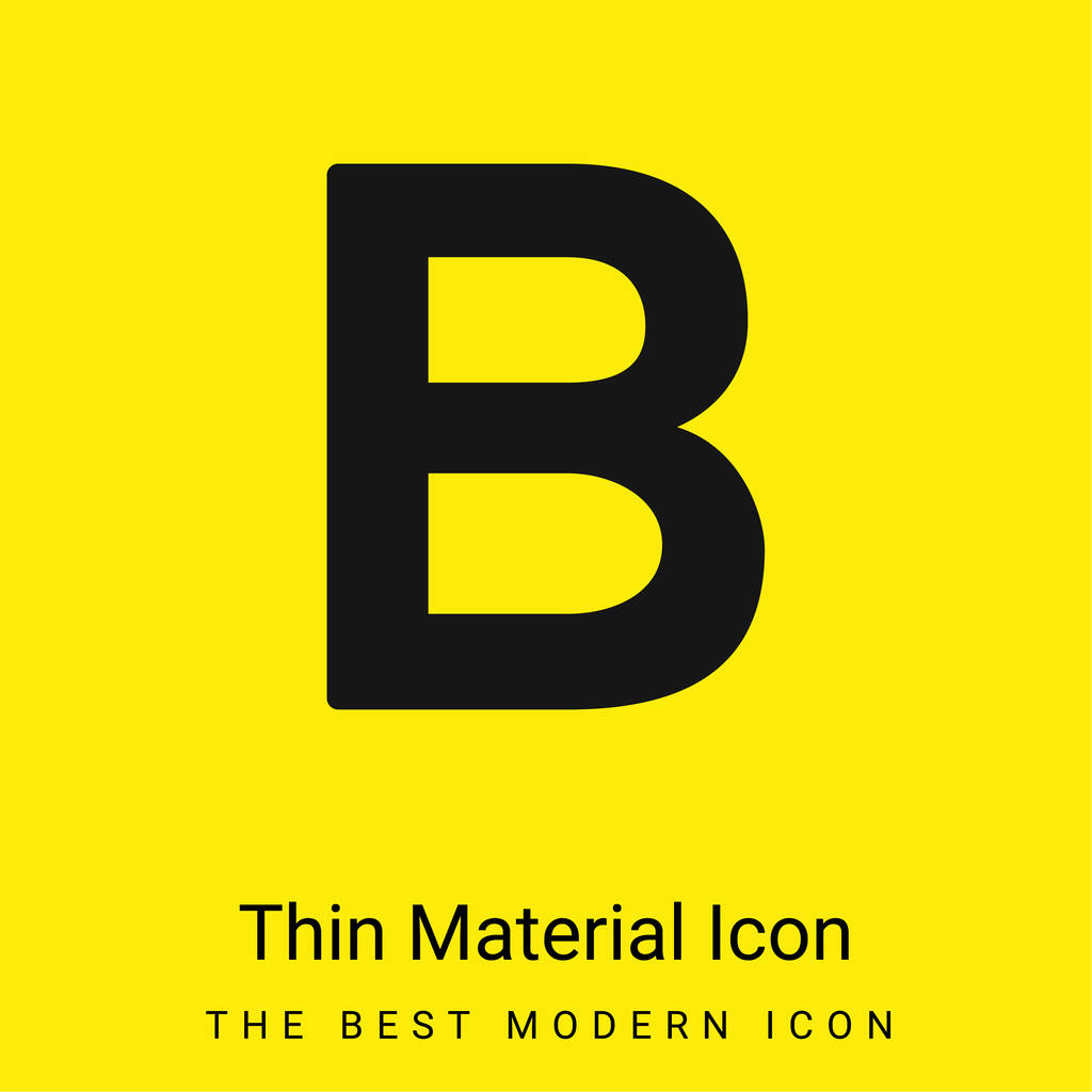 Merész minimális világos sárga anyag ikon - Vektor, kép