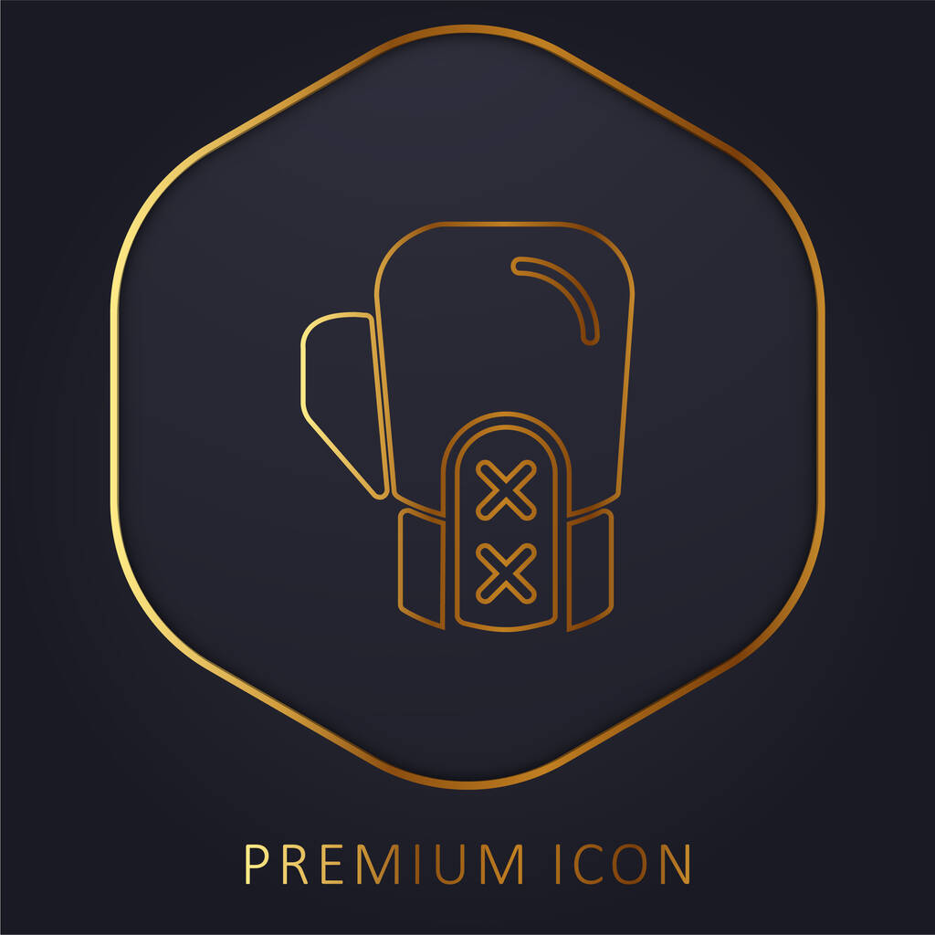 Boksz arany vonal prémium logó vagy ikon - Vektor, kép