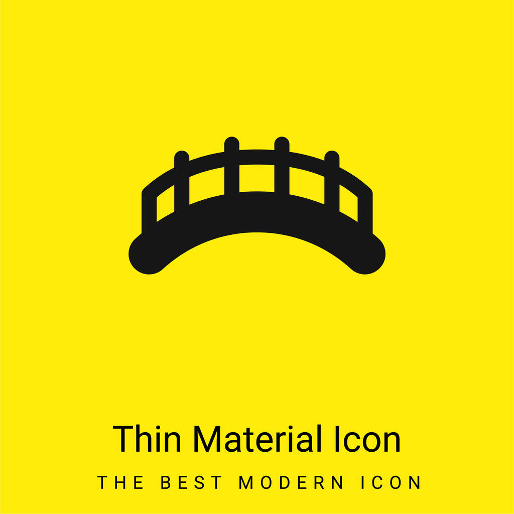 Mosty minimální jasně žlutá ikona materiálu - Vektor, obrázek