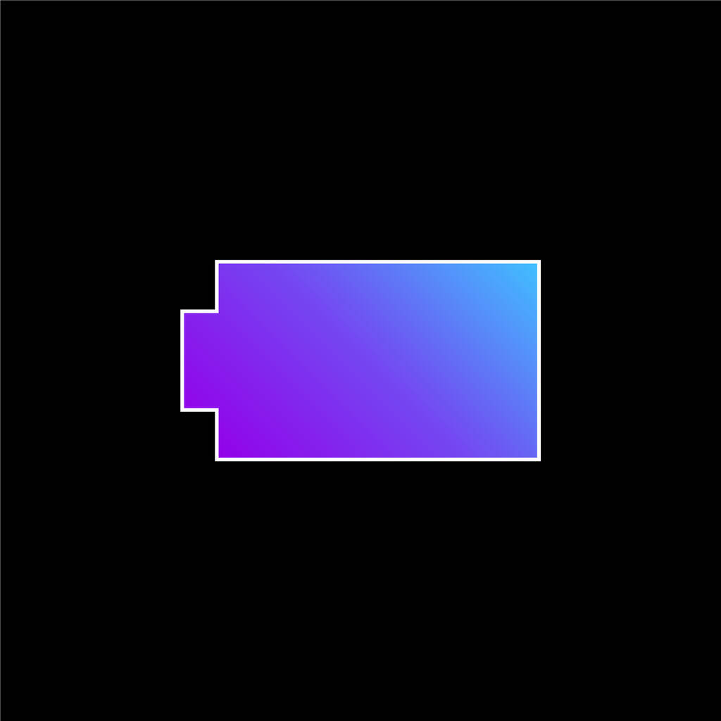 Bateria Czarna sylwetka Kształt ikony wektora niebieskiego gradientu - Wektor, obraz