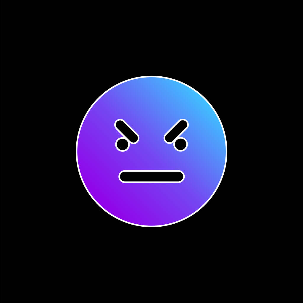 Chybná ikona Emoticon Square Face blue gradient - Vektor, obrázek