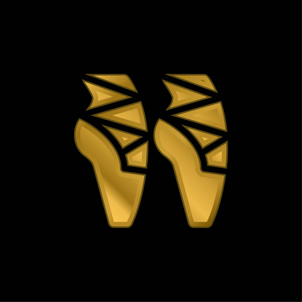 Балет золотий металевий значок або вектор логотипу
 - Вектор, зображення
