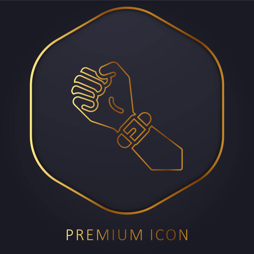 Band golden line premium logo or icon - Vector, Image