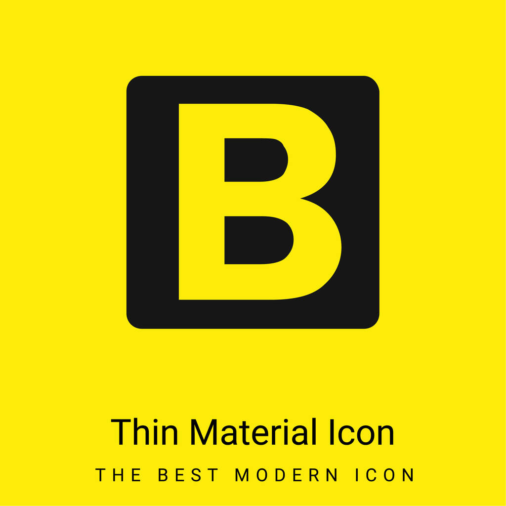 太いタイプの最小明るい黄色の材料アイコン - ベクター画像