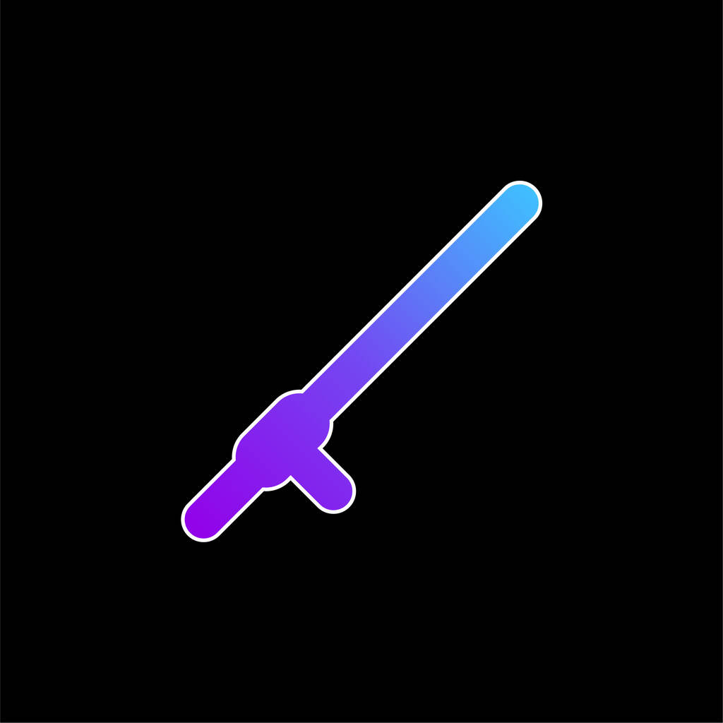 Baton azul gradiente vector icono - Vector, Imagen