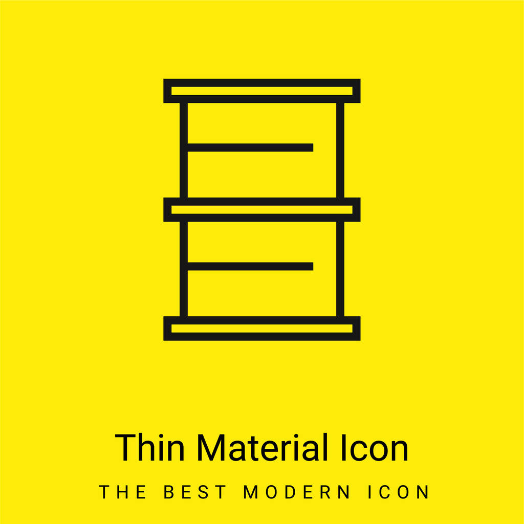 Barel minimální jasně žlutý materiál ikona - Vektor, obrázek