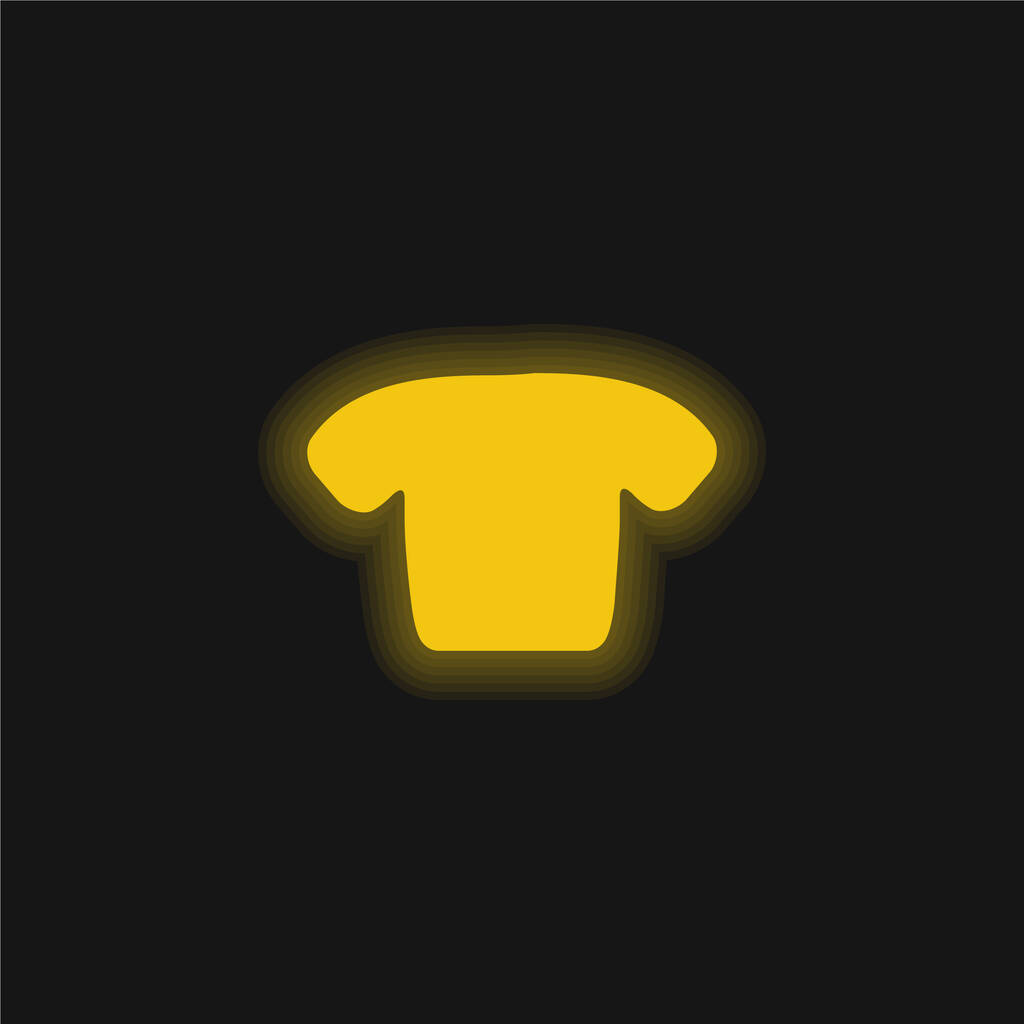 Cuerpo amarillo brillante icono de neón - Vector, Imagen
