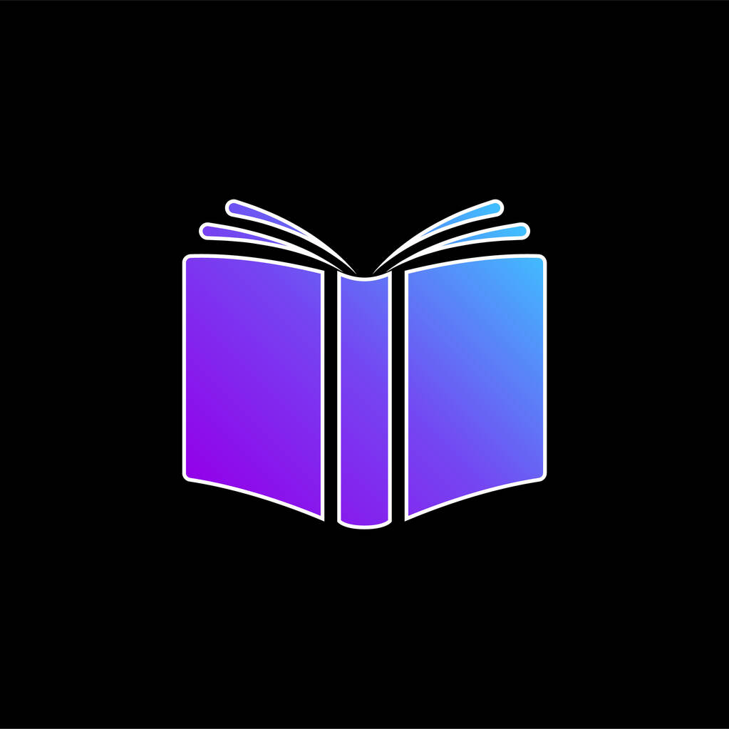 Copertina libro blu gradiente icona vettoriale - Vettoriali, immagini
