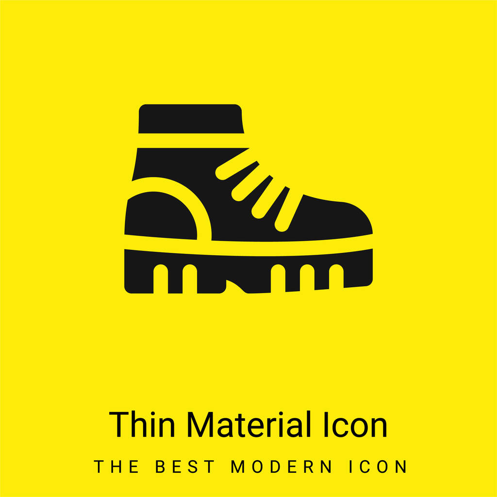 ブーツ最小限の明るい黄色の素材アイコン - ベクター画像