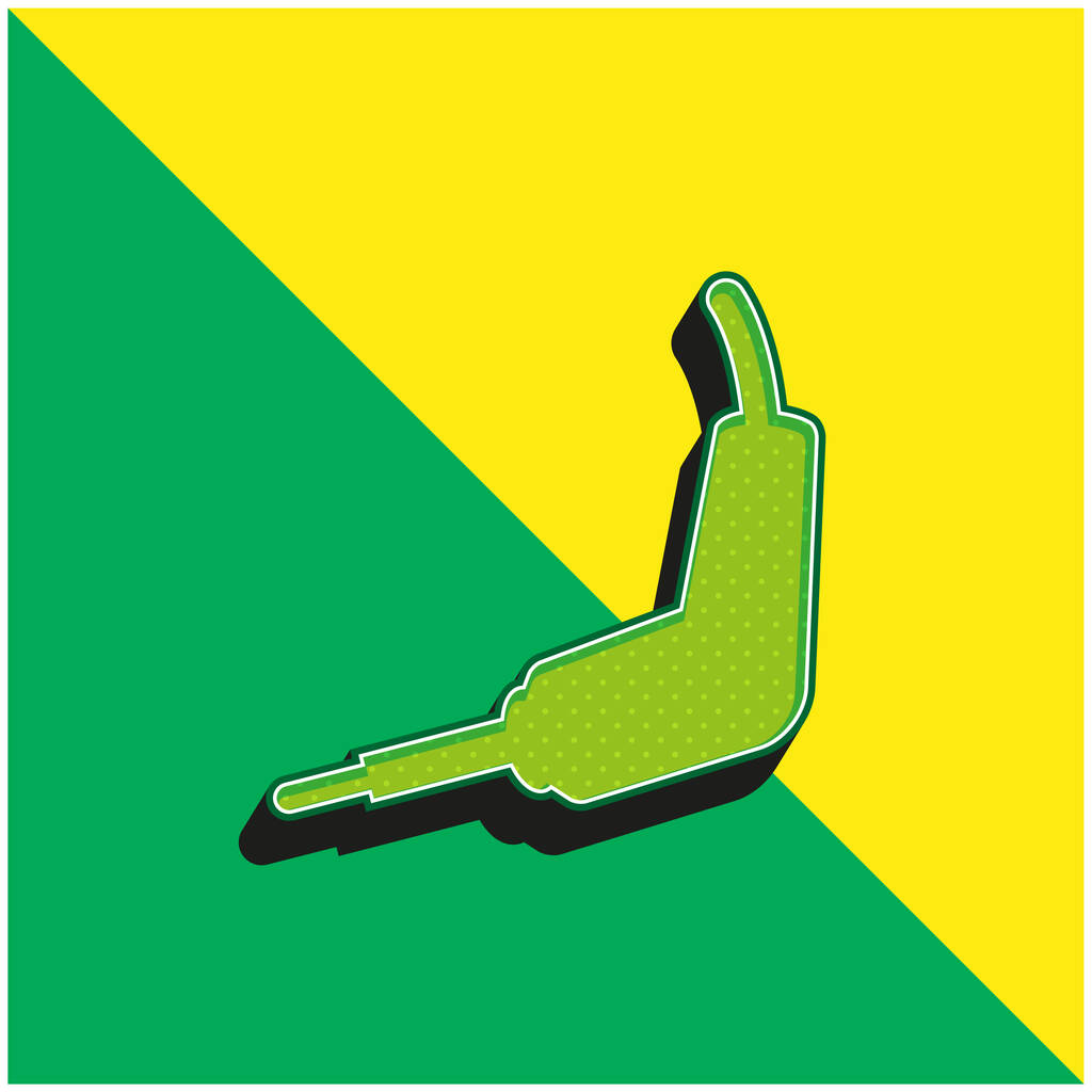 Разъем для аудио оборудования Зеленый и желтый современный 3d логотип вектора - Вектор,изображение