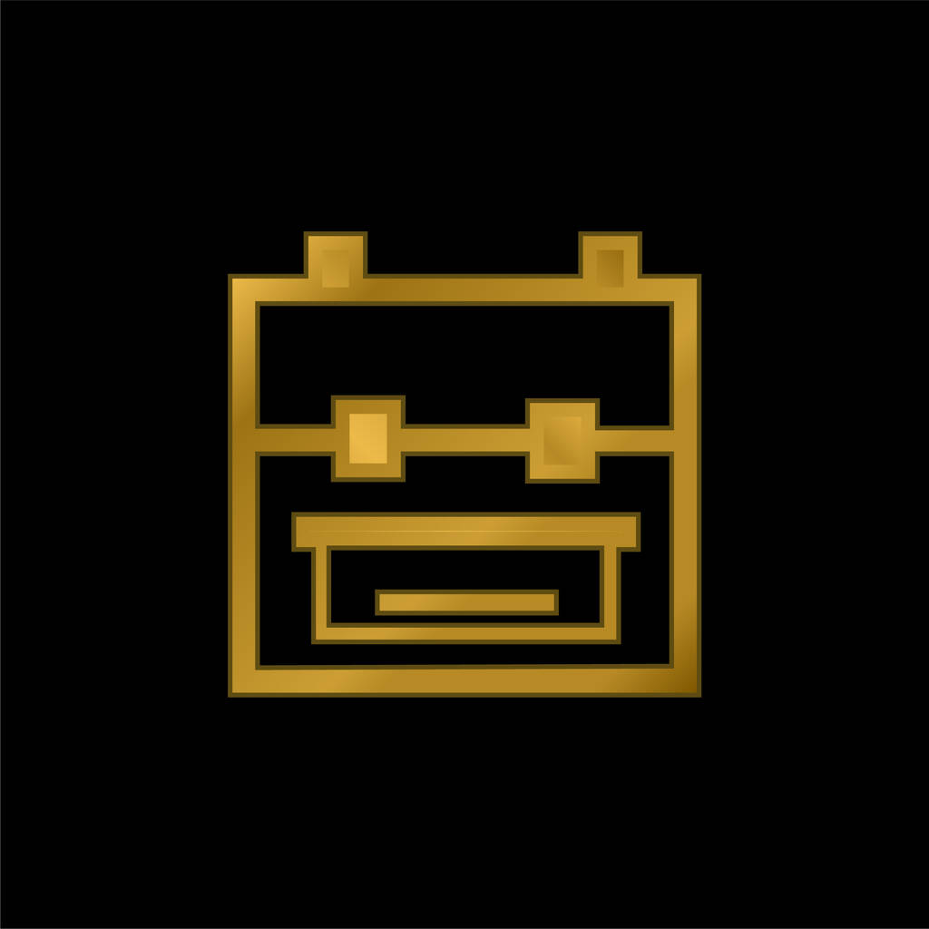 Рюкзак Варіант Дизайн Як портфоліо Золота металева іконка або вектор логотипу
 - Вектор, зображення