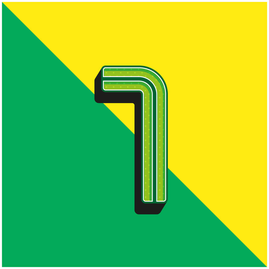 Allen verde y amarillo moderno logotipo del icono del vector 3d - Vector, imagen