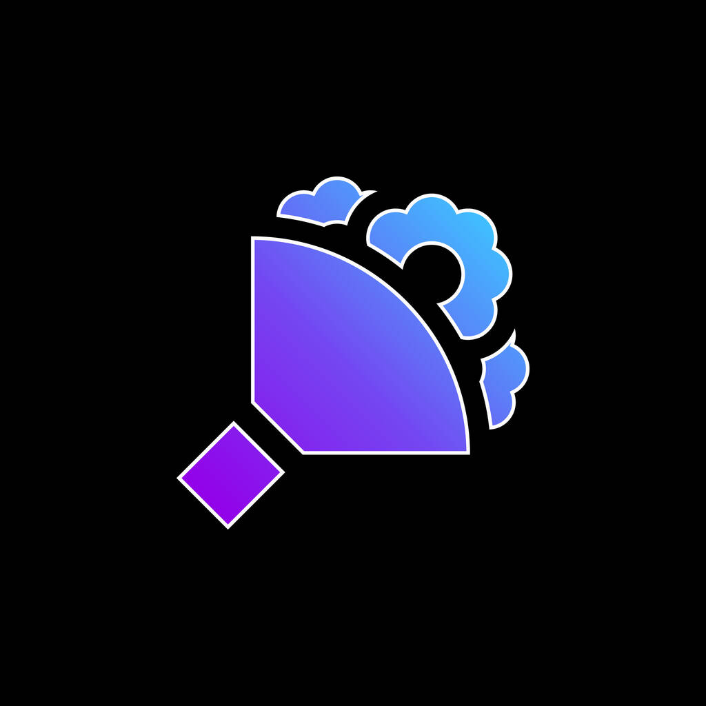 Bouquet icono de vector de gradiente azul - Vector, Imagen