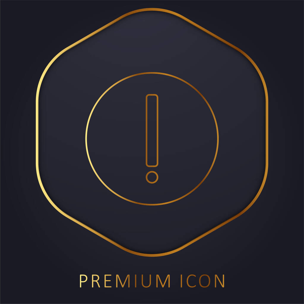 Achtung Golden Line Premium-Logo oder -Symbol - Vektor, Bild