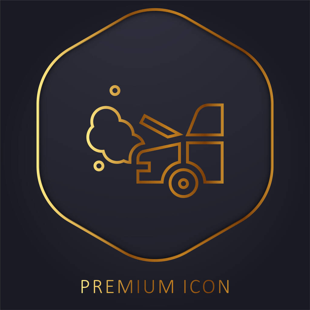 Logo Bonnet Gold Line lub ikona premium - Wektor, obraz