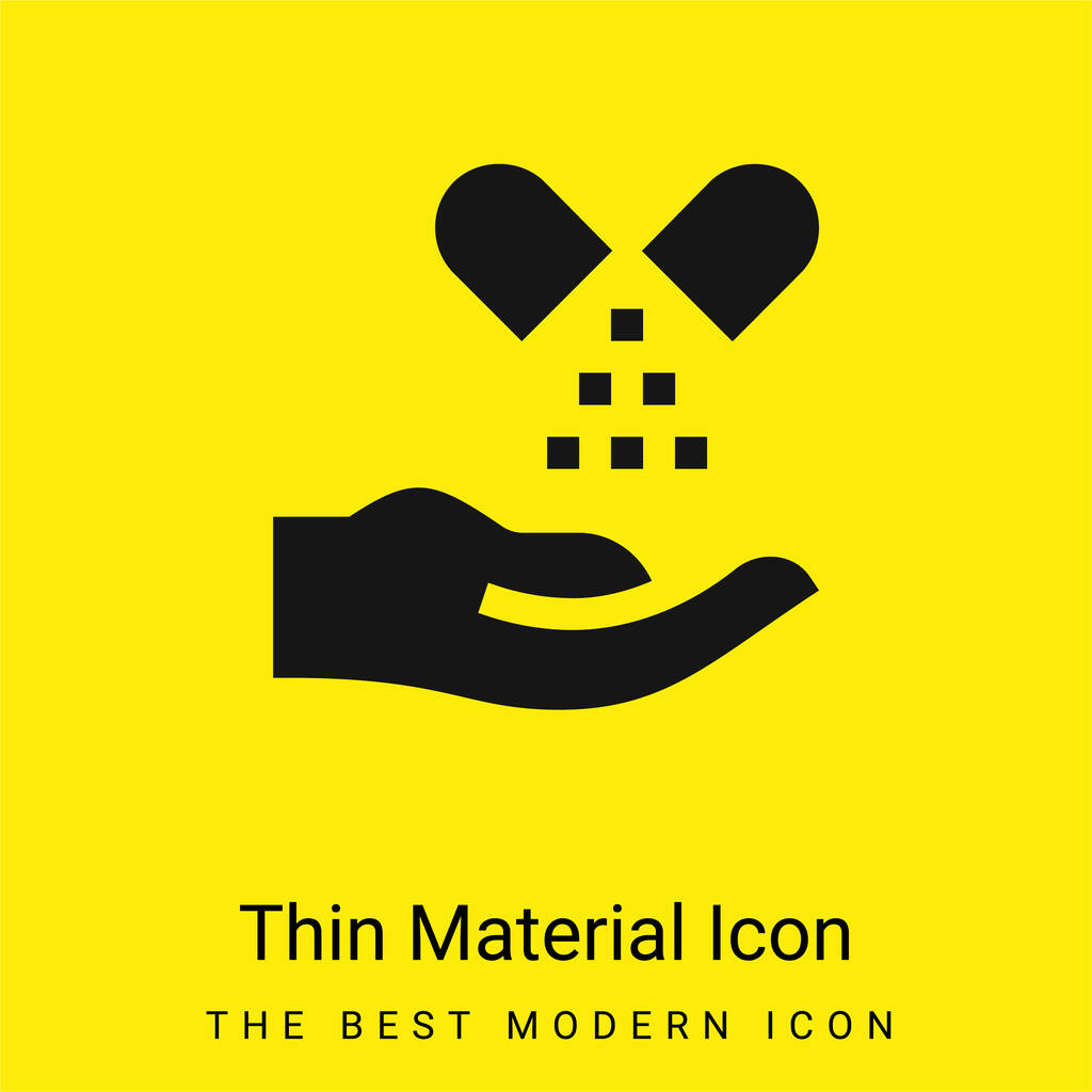 Alternative Medicine minimal bright yellow material icon - Vector, Image