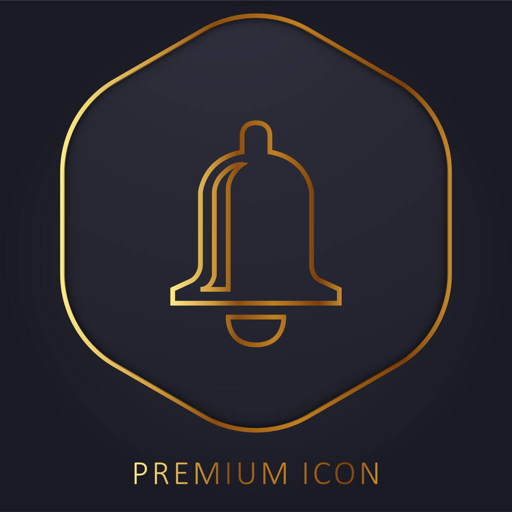Campana linea dorata logo premium o icona - Vettoriali, immagini