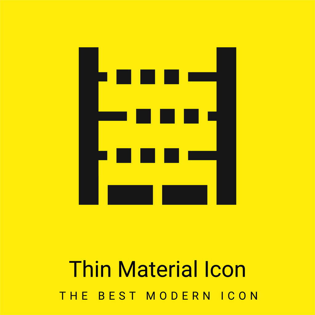 Abacus minimale helder geel materiaal icoon - Vector, afbeelding
