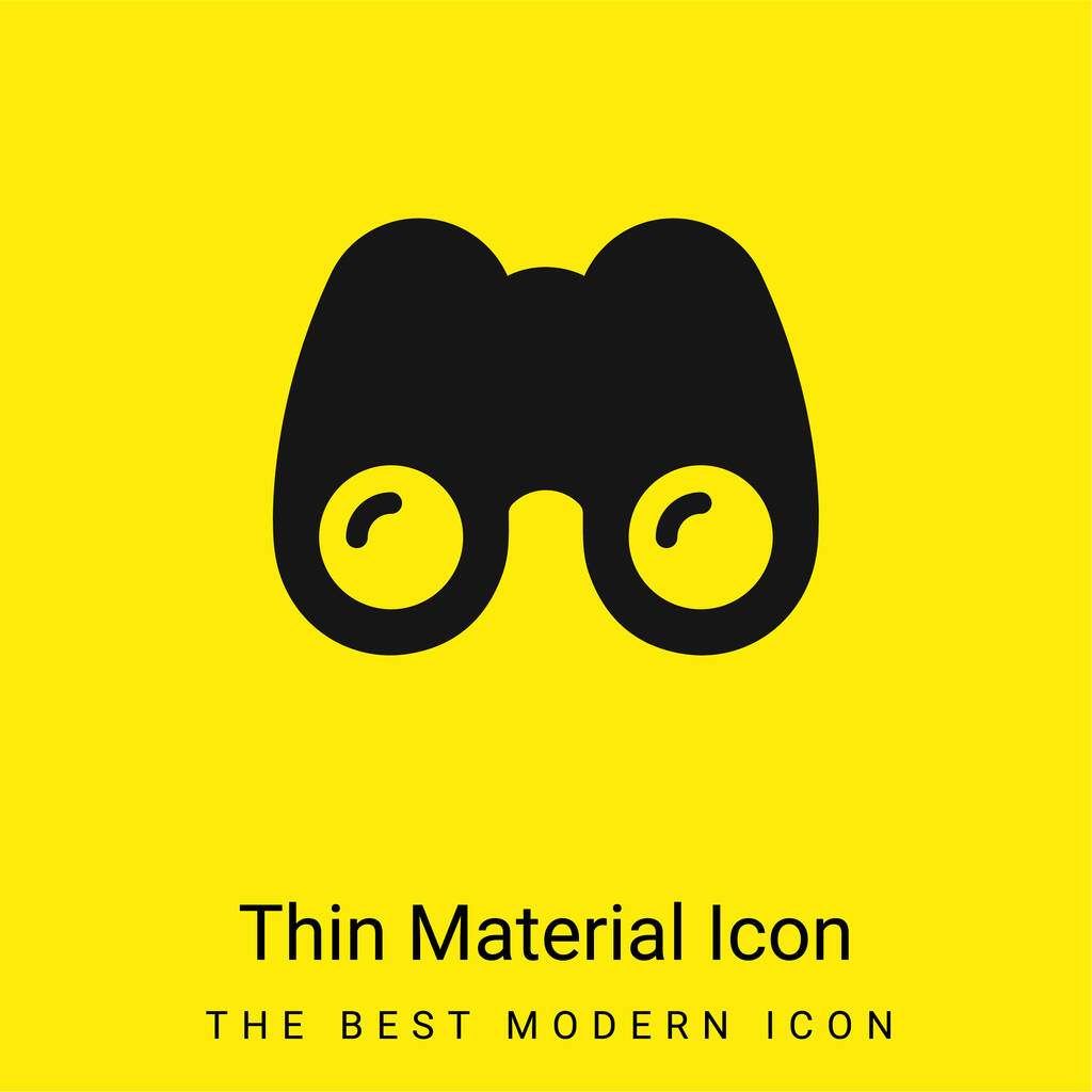 Távcső minimális fényes sárga anyag ikon - Vektor, kép